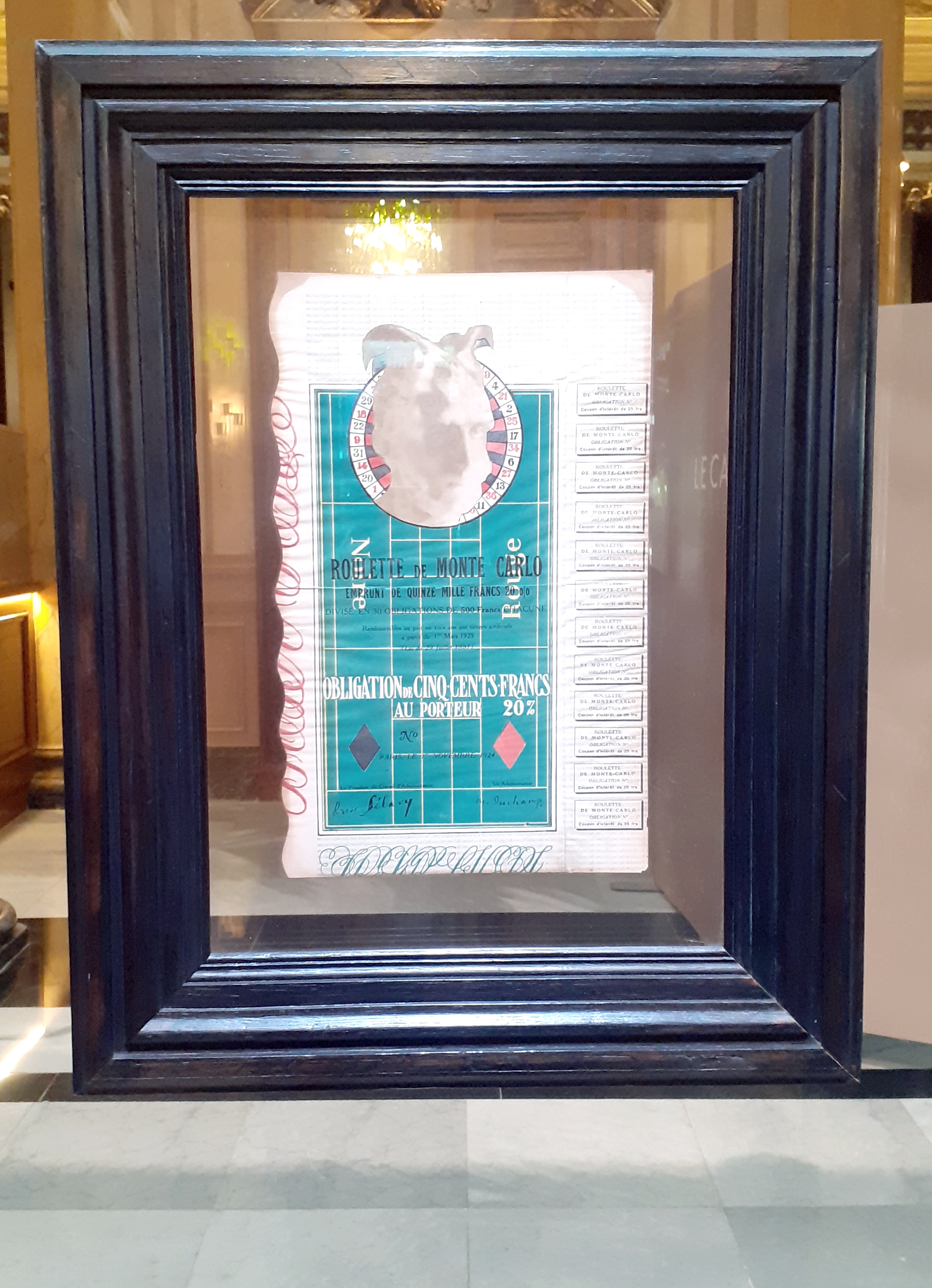 "Monte-Carlo Bond", œuvre de Marcel Duchamp (collections du Palais Princier)